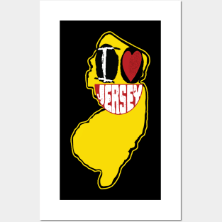 I Love New Jersey Smiling Happy Face Posters and Art